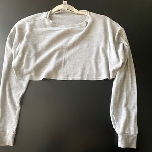 Forever 21 gray cropped long sleeve, size XS